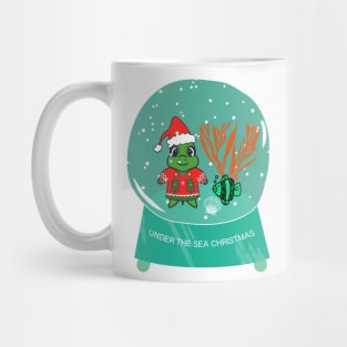 UNDER The Sea Christmas Snowglobe Mug